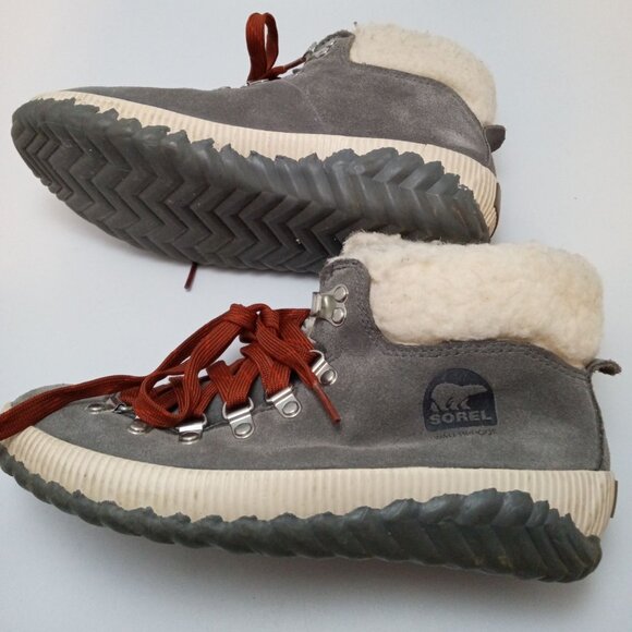Gray Suede Sorel Boots, Waterproof, Size 6.5 - Picture 5 of 6